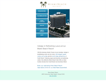 Tablet Screenshot of miamibeachresortandspa.com